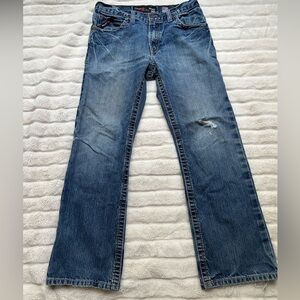 Ariat Blue Distressed Straight Jeans Classic Style